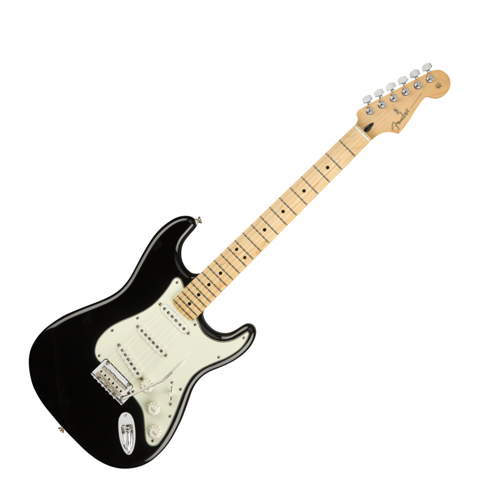 Black fender player deals stratocaster