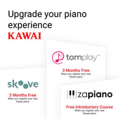 Kawai K300 AURES 2 Hybrid Upright Piano; Polished Ebony & Silver Fittings