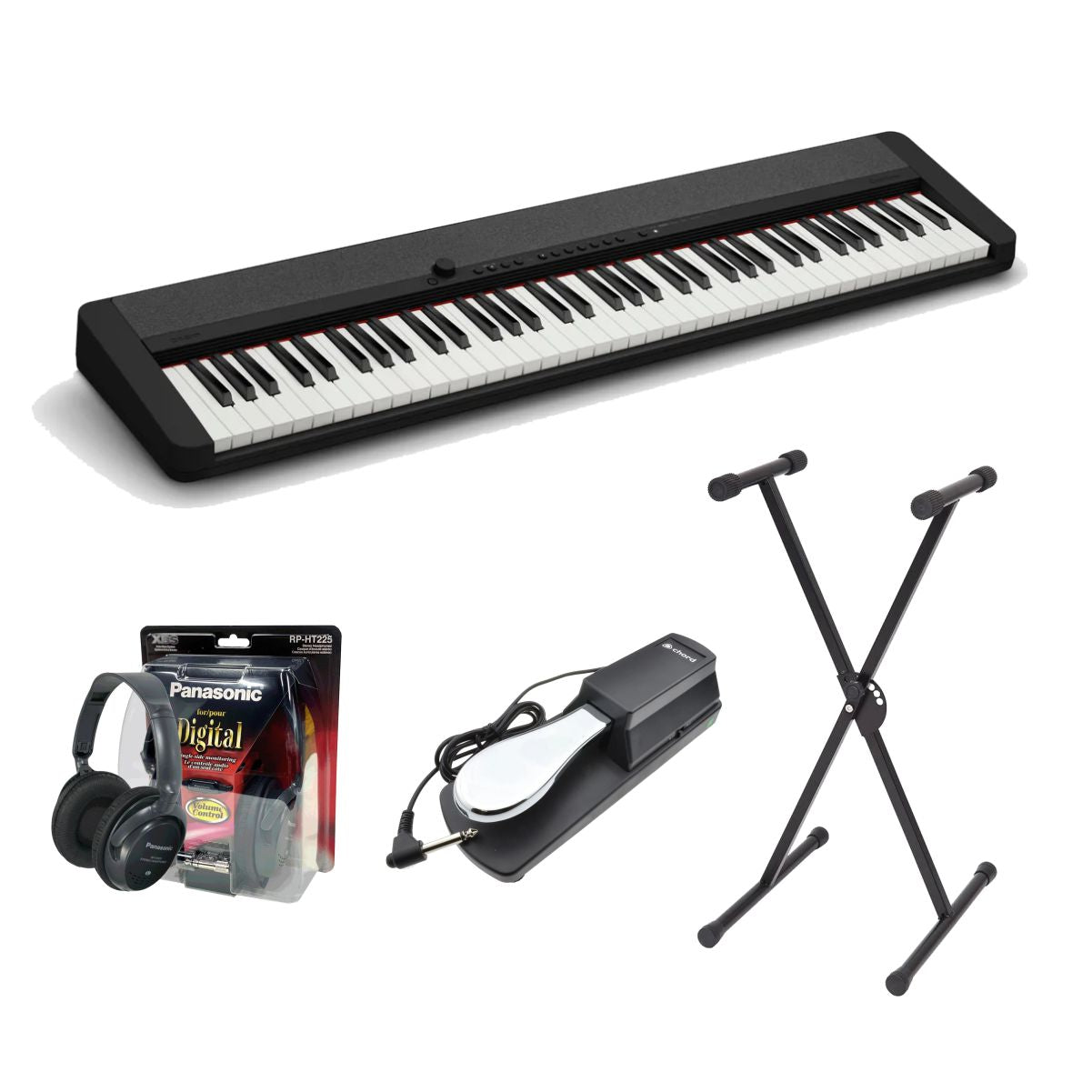 Casio CT-S1 76 Key Black Portable Piano Value Package with FREE WU-BT10 Bluetooth Adaptor