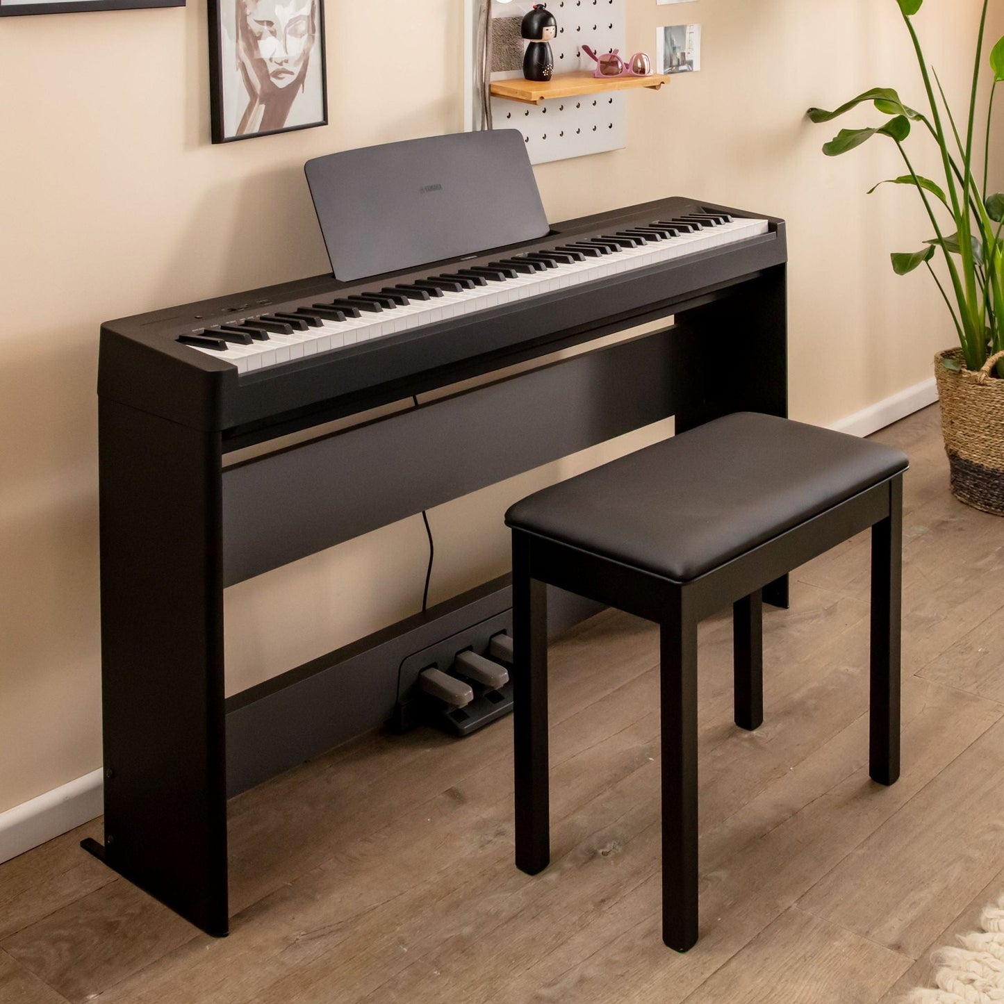 Yamaha P145 Portable Digital Piano Home Package | Additional £50 Cashback After Purchase