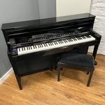 Yamaha CLP585 Polished Ebony Digital Piano With Matching Stool: Serial No: BCVH01008 | Second Hand