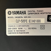 Yamaha CLP585 Polished Ebony Digital Piano With Matching Stool: Serial No: BCVH01008 | Second Hand