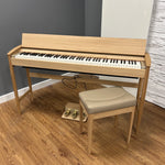 Roland Kiyola KF10 Artisan Digital Piano; Solid Wood Cabinet; Oak with Matching Stool: Serial No: Z6Q7692 | Ex Demo Model