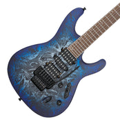 Ibanez S770-CZM Electric Guitar; Cosmic Blue Frozen Matte