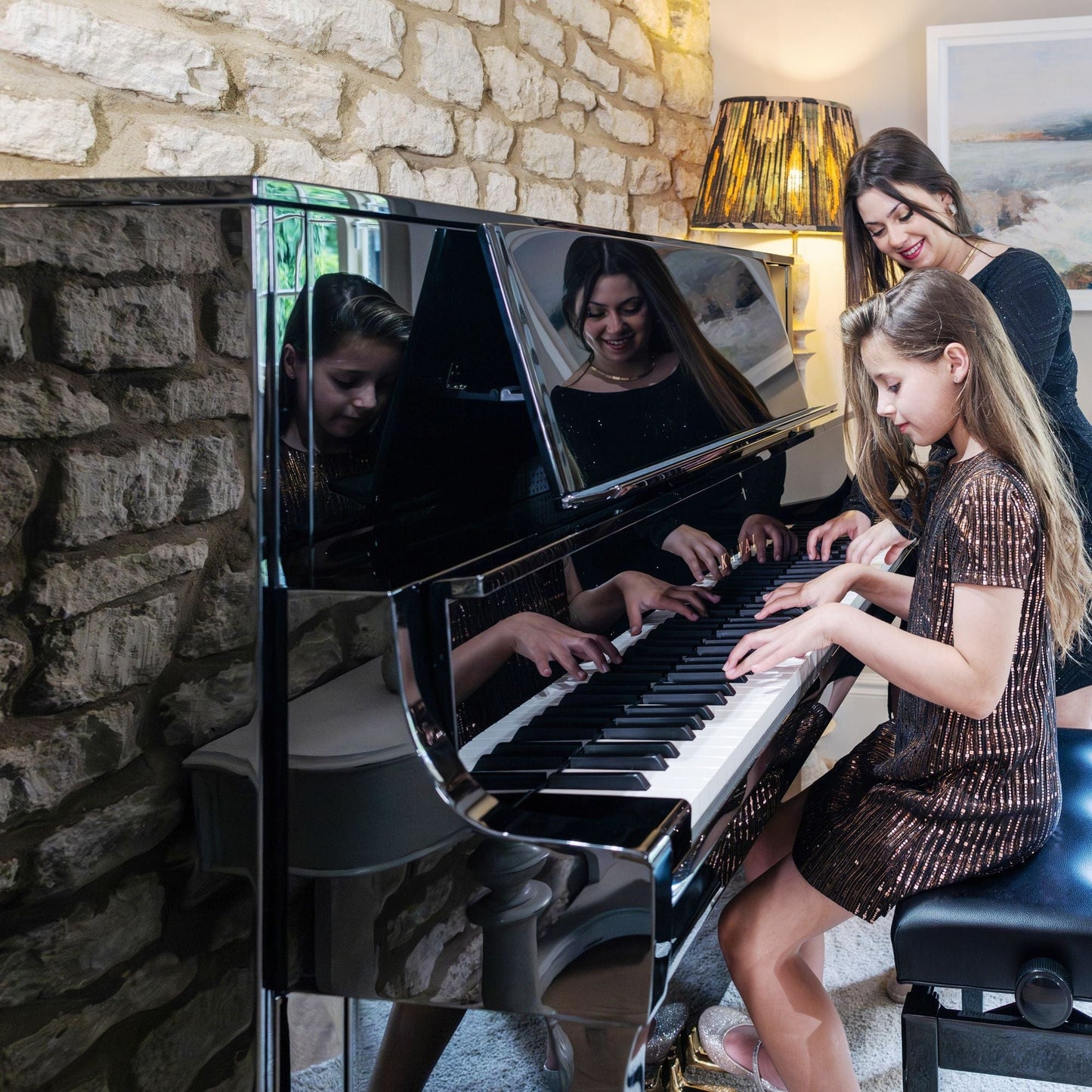 Kawai K700 Upright Piano; Polished Ebony