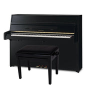 Kawai K15 ATX3-L Anytime Silent Upright Piano; Black Polished