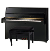 Kawai K15E Upright Piano; Polished Ebony | £500 EXTRA DISCOUNT AT CHECKOUT