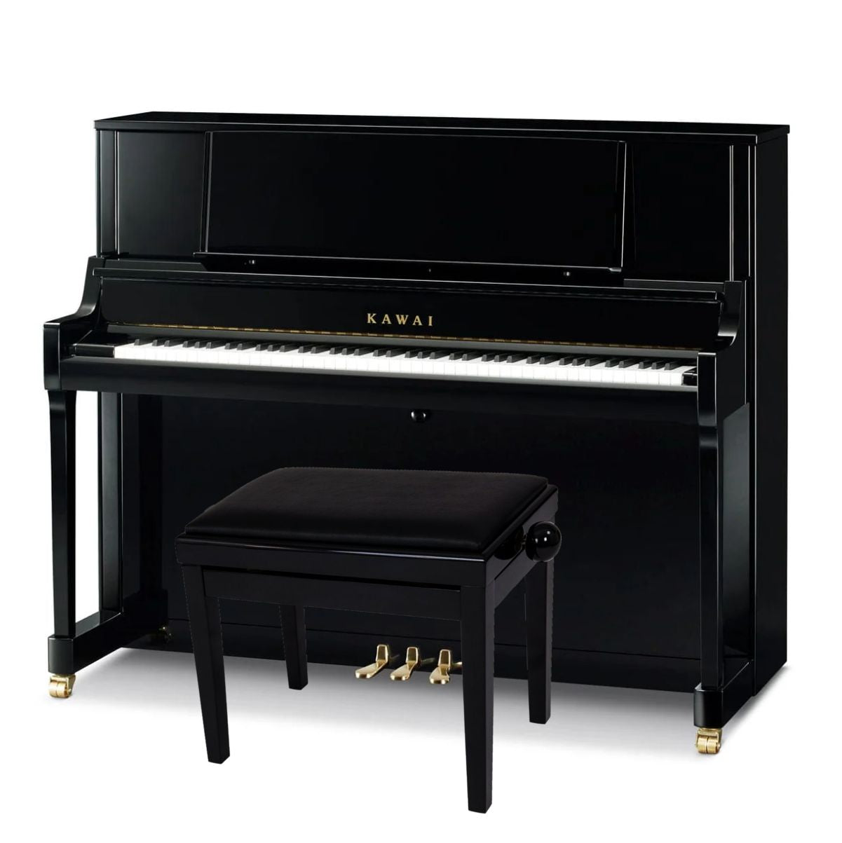 Kawai K400 Upright Piano; Polished Ebony