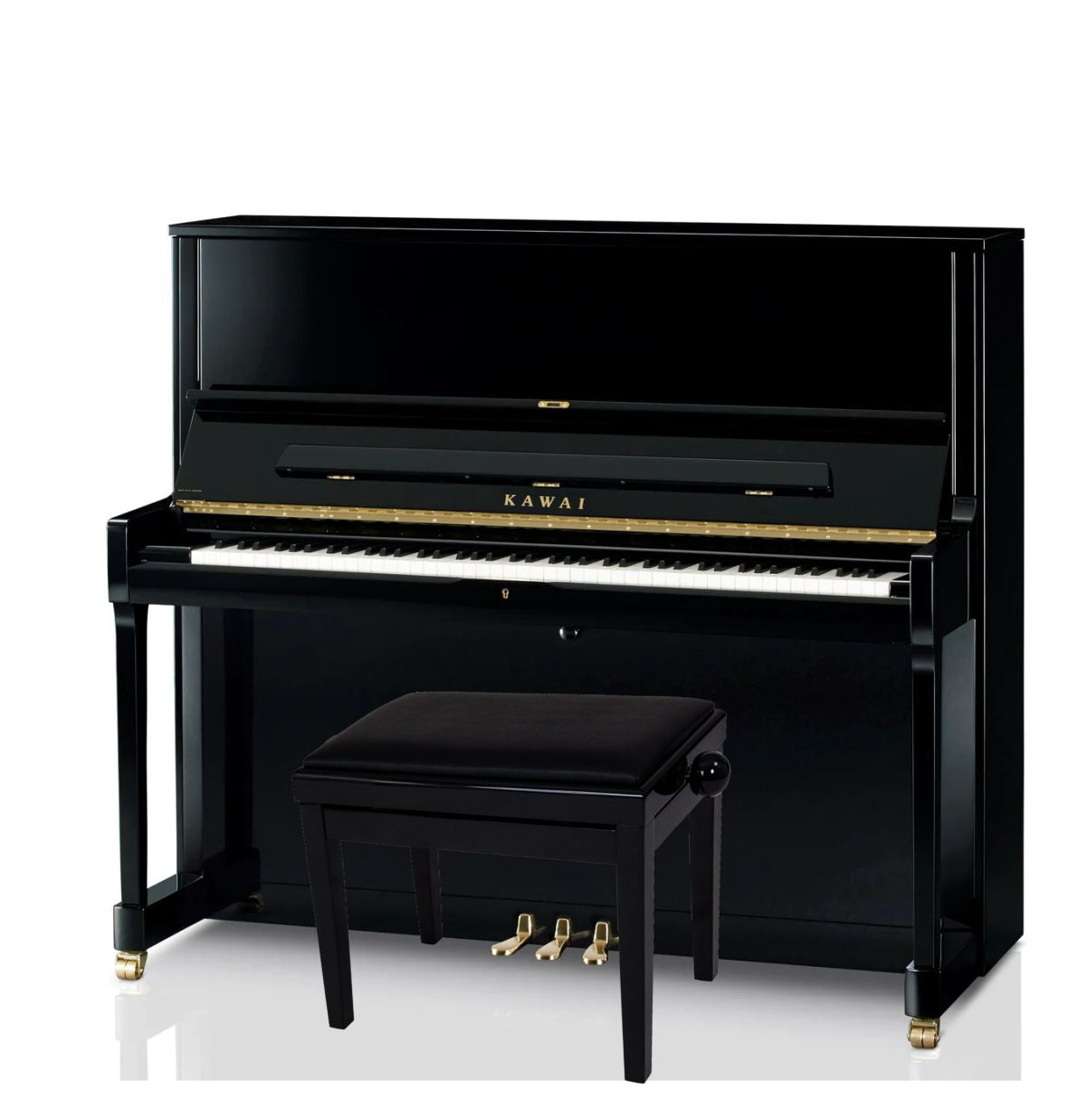 Kawai K500 Upright Piano; Polished Ebony