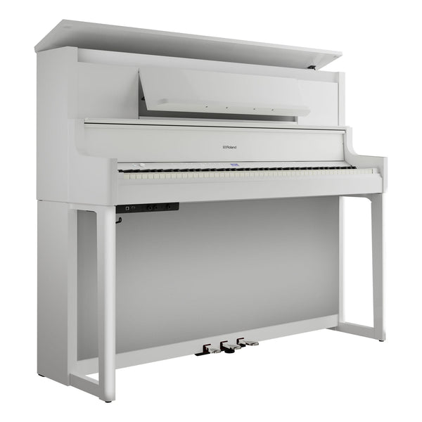 Roland LX9 Digital Piano Concert Package; Polished White | Bonners Music