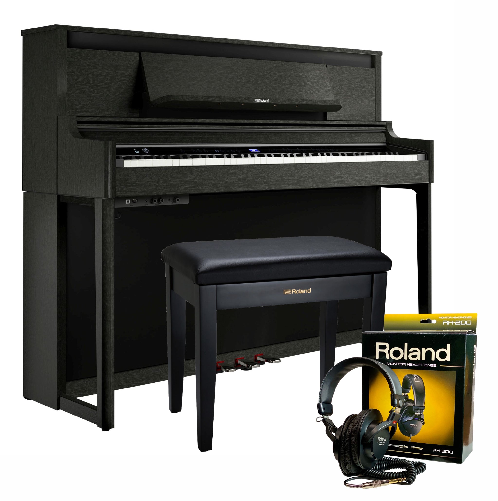 Roland LX6 Digital Piano Premium Package; Charcoal Black