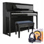 Roland LX6 Digital Piano Branded Package; Polished Ebony