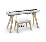 Casio PX-S7000 Digital Piano Package Incl Matching Bench; White with FREE Hidrau Adjustable Bench