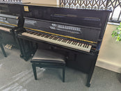 Kemble K121ZT Upright Piano in Polished Ebony with Height Adjustable Stool Serial No: 313268 | Second Hand