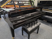 Feurich 2019 Model 179 Grand Piano; Polished Ebony with Height-Adjustable Piano Stool: Serial No: F27899