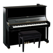 Yamaha U3 SH3 Silent Upright Piano; Polished Ebony