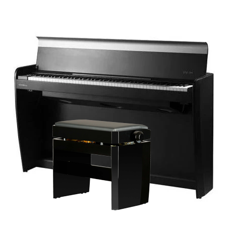 Dexibell H10 Compact Digital Piano; Polished Black Package Including Branded Stool
