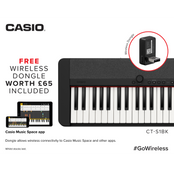 Casio CT-S1 76 Key Portable Piano Keyboard; Black with FREE WU-BT10 Bluetooth Adaptor