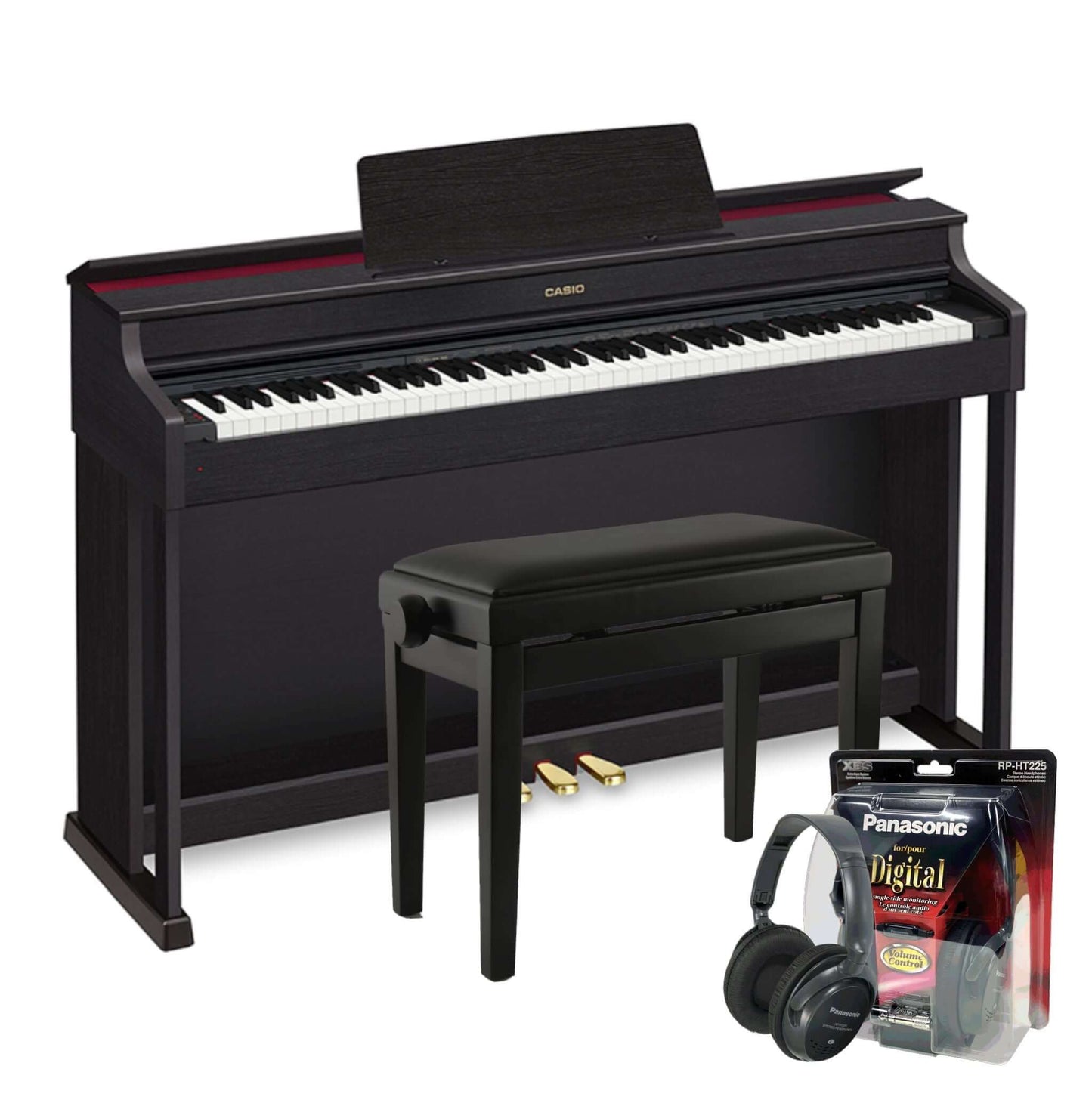 Casio AP470 Black Digital Piano Value Package with £40 Cashback Offer