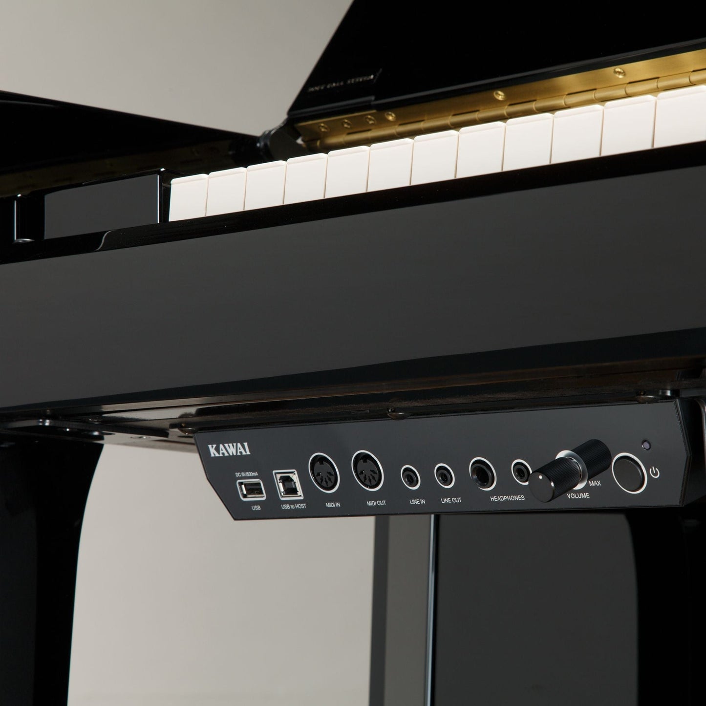 Kawai K300 AURES 2 Hybrid Upright Piano; Polished Ebony