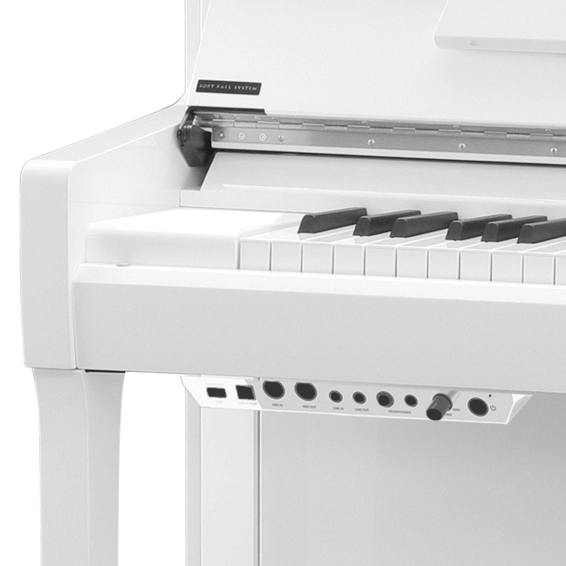 Kawai K300 AURES 2 Hybrid Upright Piano; Polished White & Silver