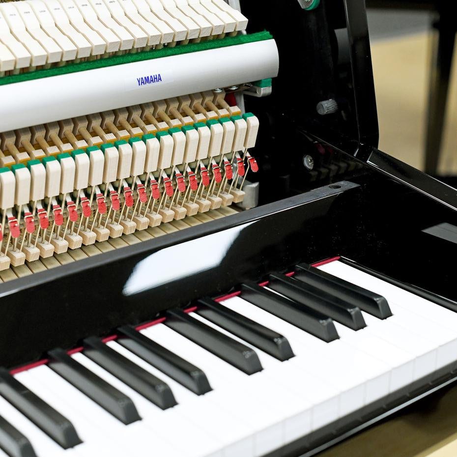 Yamaha B1 Upright Piano; Polished White