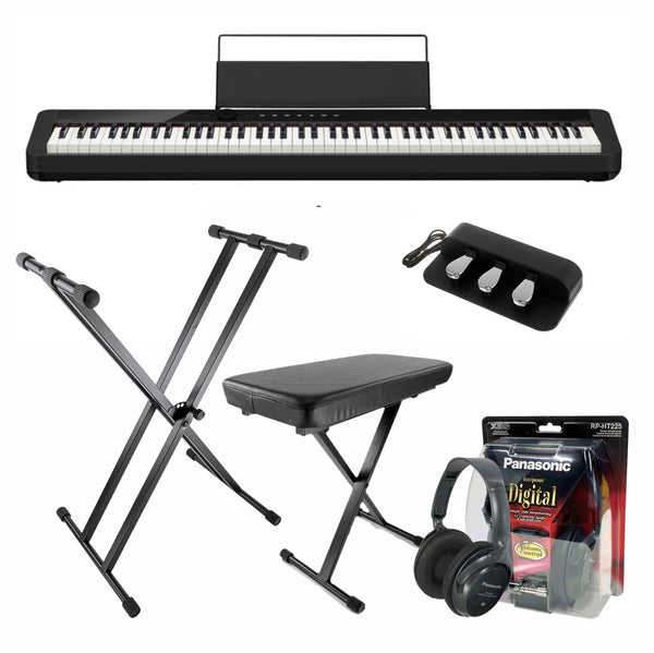 Casio PX S1100 Digital Piano Black Upgraded Package Bonners Music