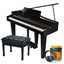 Roland GP3 Digital Compact Grand Piano Concert Package; Polished Ebony