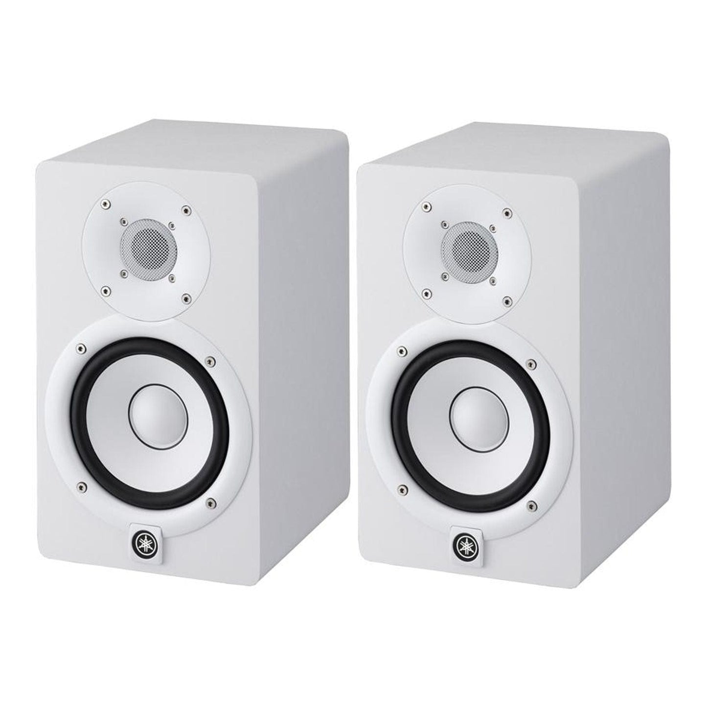 Yamaha HS7 Studio Monitor Speakers Pair; White With FREE Jack Cables & TW-E3B Earbuds Offer