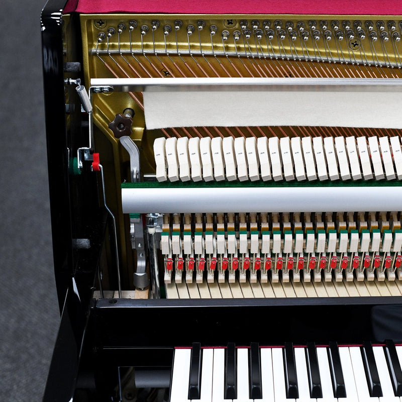 Yamaha B3 Upright Piano in Polished Ebony with Brass Fittings