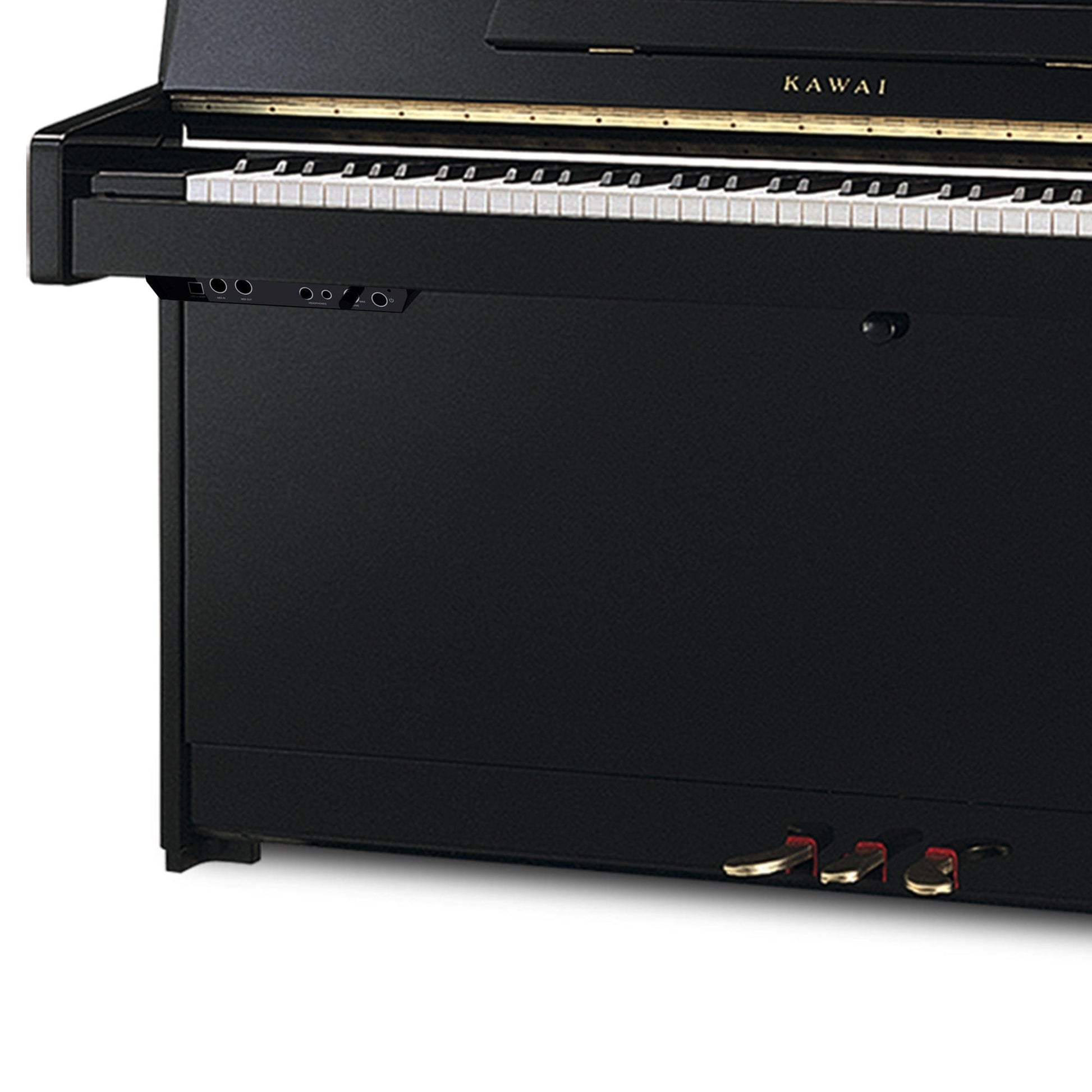 Kawai K15 ATX3-L Anytime Silent Upright Piano; Black Polished