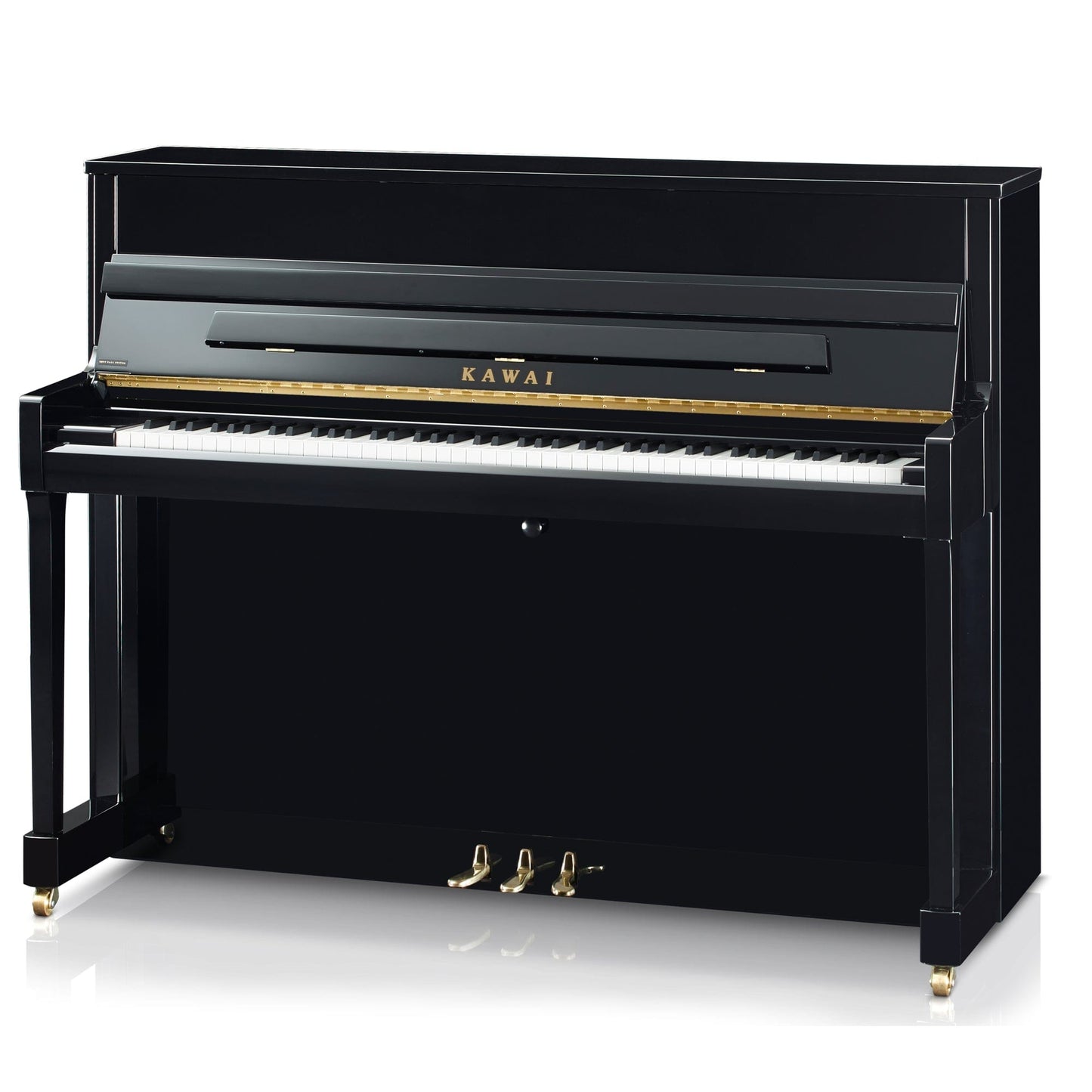 Kawai K200 Upright Piano; Polished Ebony