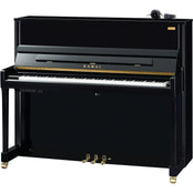 Kawai K300 AURES 2 Hybrid Upright Piano; Polished Ebony