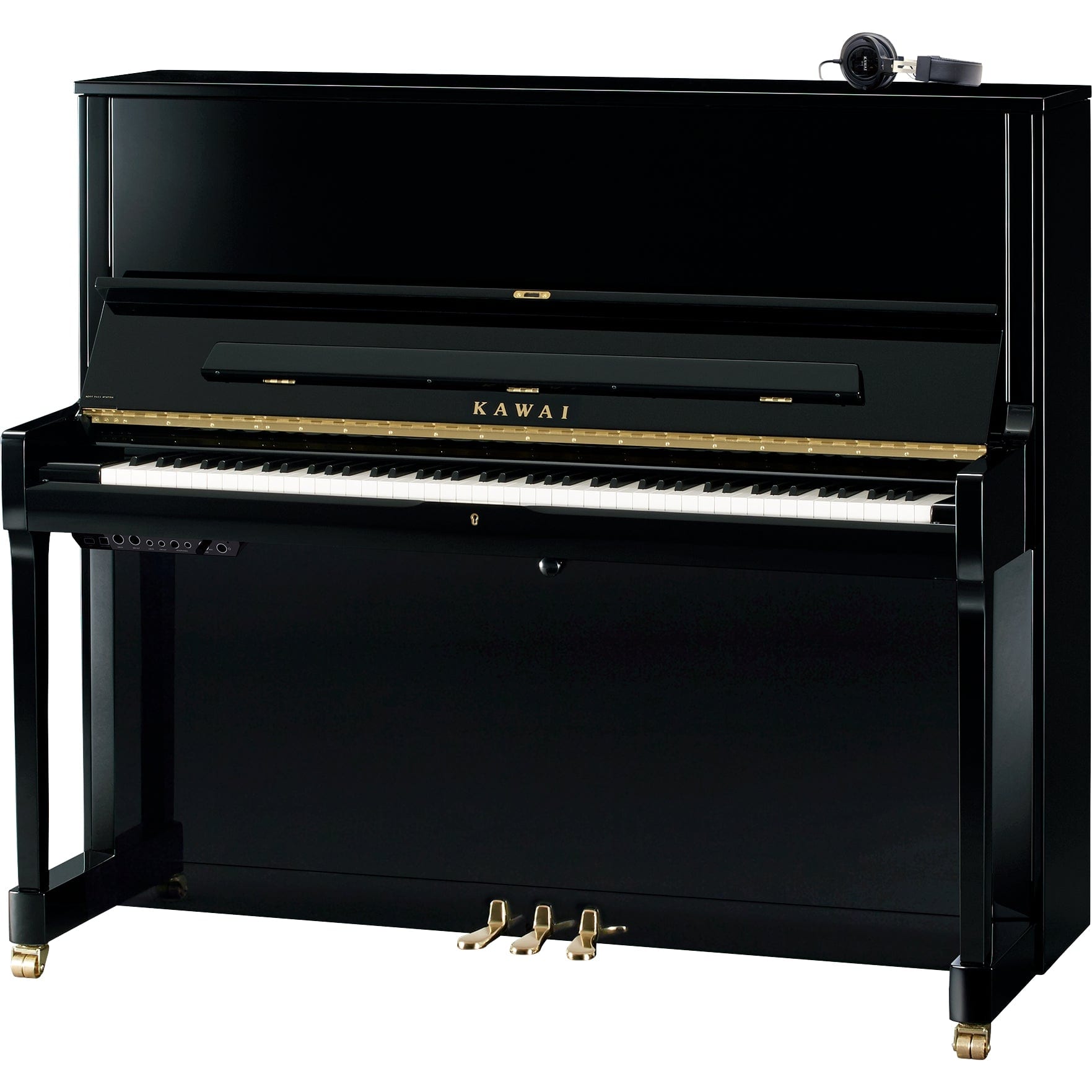 Kawai K500 ATX4 Anytime Silent Upright Piano; Polished Ebony