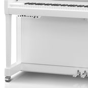 Kawai K300 AURES 2 Hybrid Upright Piano; Polished White & Silver