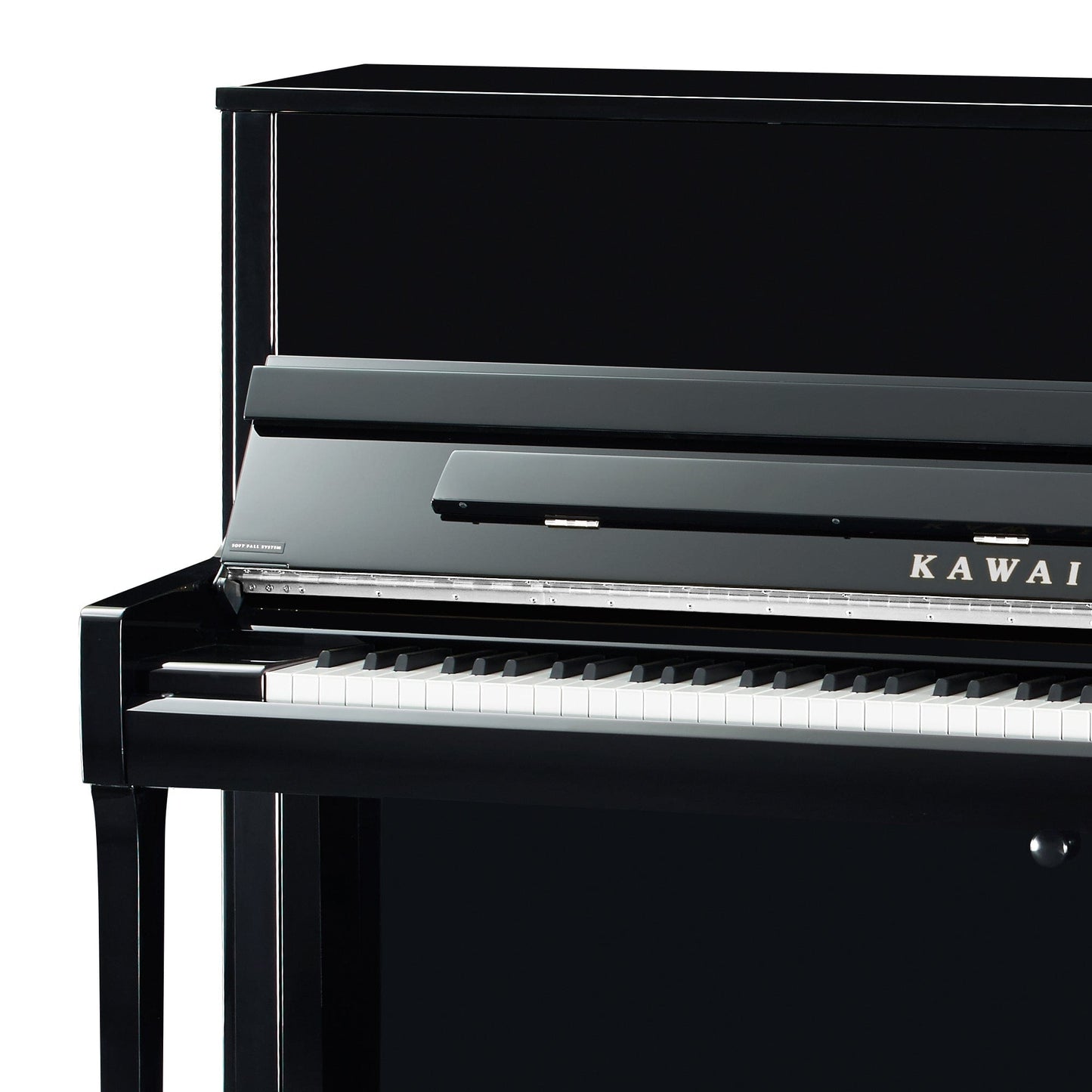 Kawai K300 AURES 2 Hybrid Upright Piano; Polished Ebony & Silver