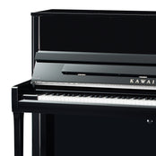 Kawai K300 AURES 2 Hybrid Upright Piano; Polished Ebony & Silver