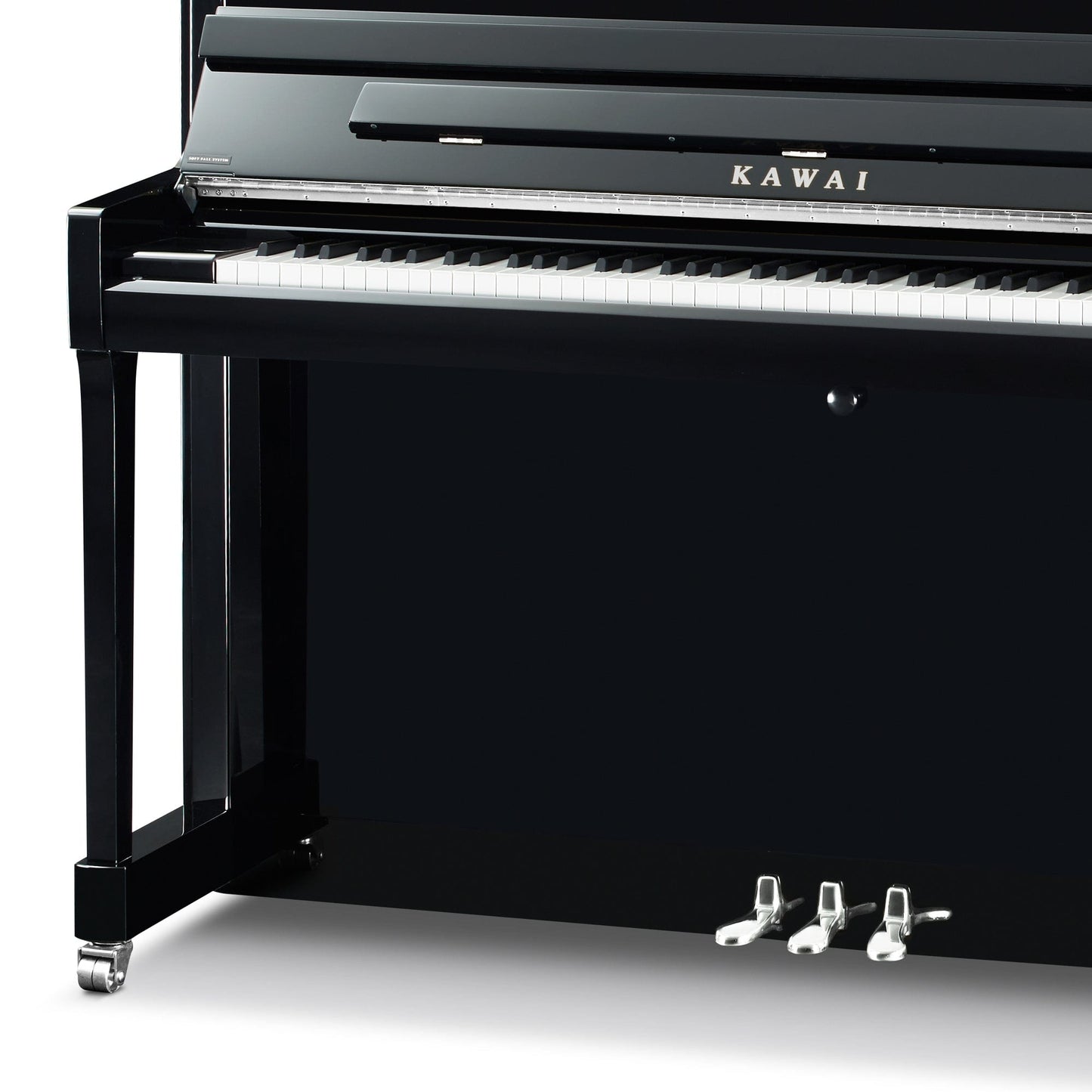 Kawai K300 AURES 2 Hybrid Upright Piano; Polished Ebony & Silver