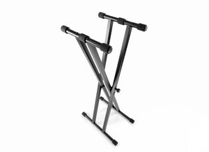 Self-Assembly Double Braced Keyboard Stand & Bench Value Pack