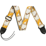 Fender 2 Monogrammed Guitar Strap White Brown Yellow – Bonners Music