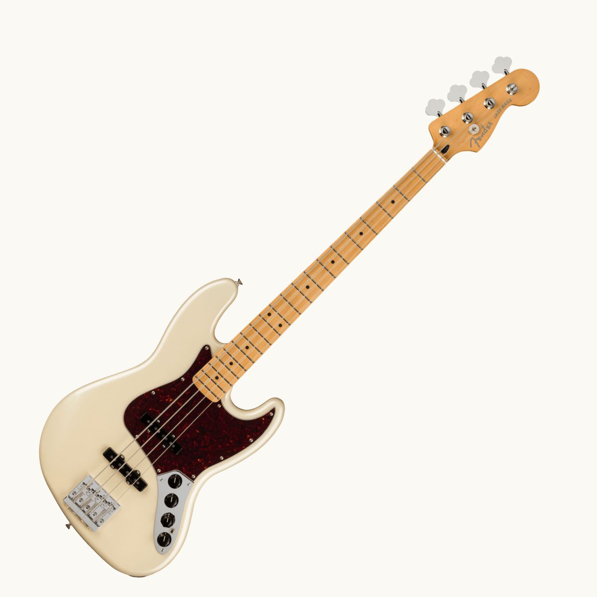 Fender Player Plus Maple Olympic White Jazz Bass | Bonners Music