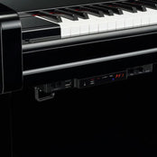 Yamaha B1 SC3 Silent Upright Piano; Polished Ebony