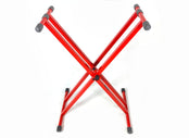 Keyboard Stand Deluxe Welded Double Braced X-Frame by Taurus Stands; Red KXWD01R