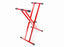 Keyboard Stand Deluxe Welded Double Braced X-Frame by Taurus Stands; Red KXWD01R