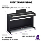 Yamaha YDP145 Black Digital Piano Value Package