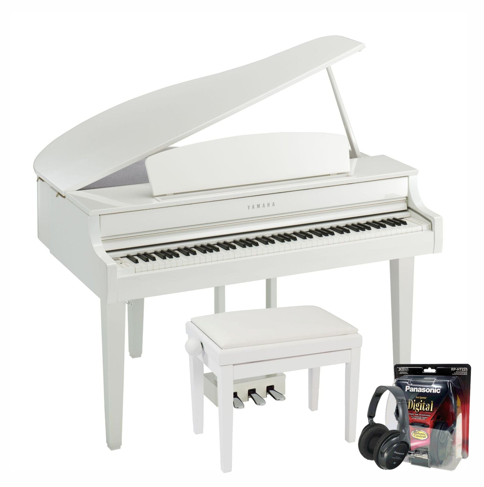 Yamaha CLP765GP Polished White Digital Piano Value Package