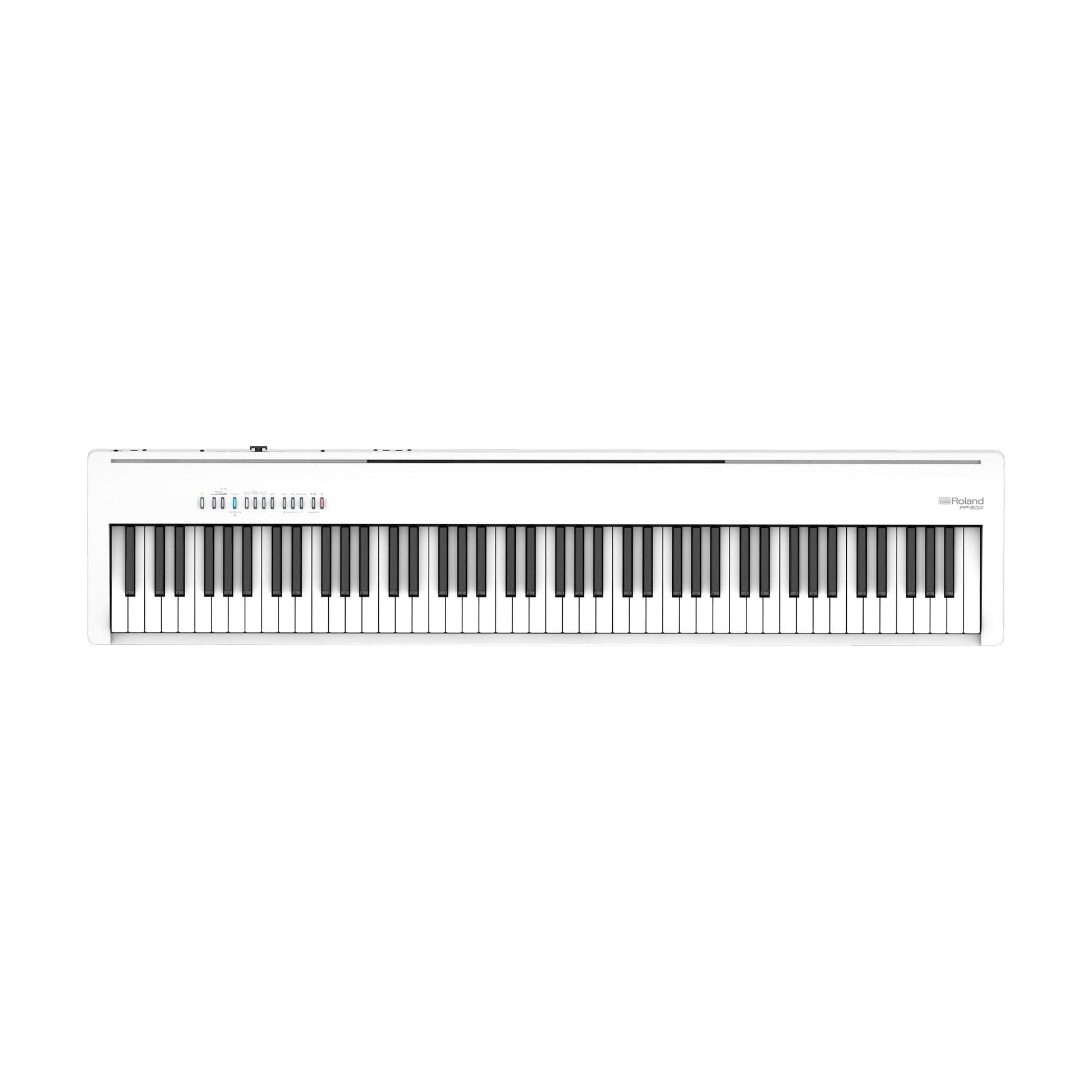 Roland FP30X White Digital Piano Upgraded Package