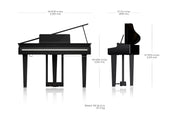 Roland GP3 Digital Compact Grand Piano; Polished Ebony