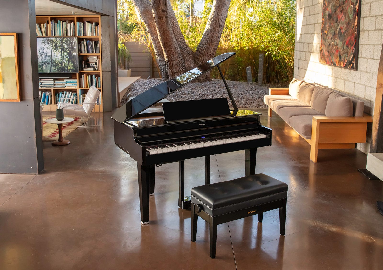 Roland GP6 Digital Grand Piano; Polished Ebony