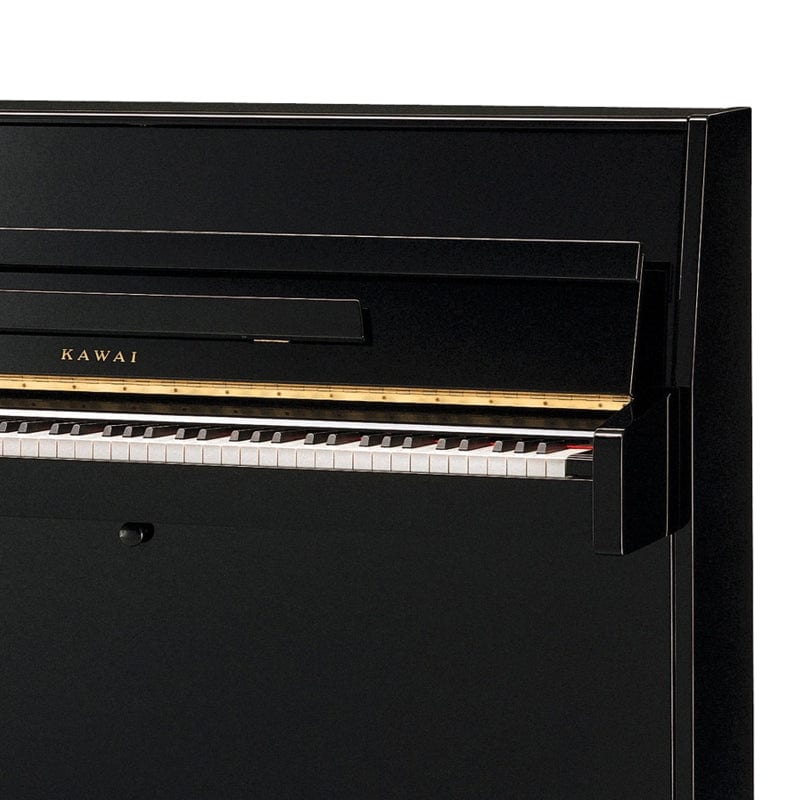 Kawai K15E Upright Piano; Polished Ebony